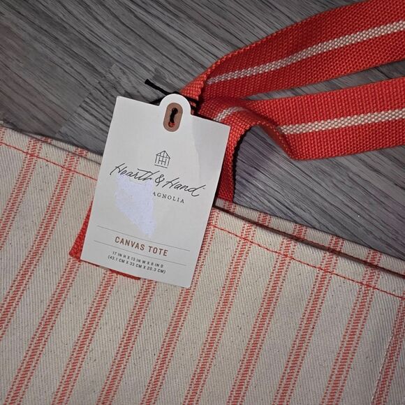 Hearth & Hand with Magnolia Engineered Stripe Market Tote - Picture 4 of 6